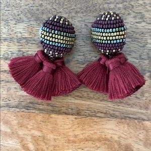 NWOT Mignoone Gavigan Beaded Tassel Earrings